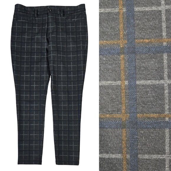 41 Hawthorn Laura Gray Plaid Mid Rise Ankle Skinny Pant Stretch Stitch Fix - Picture 1 of 9